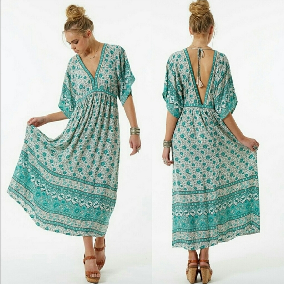 Rare spell designs kombi folk gown sage XS dress - Picture 2 of 11